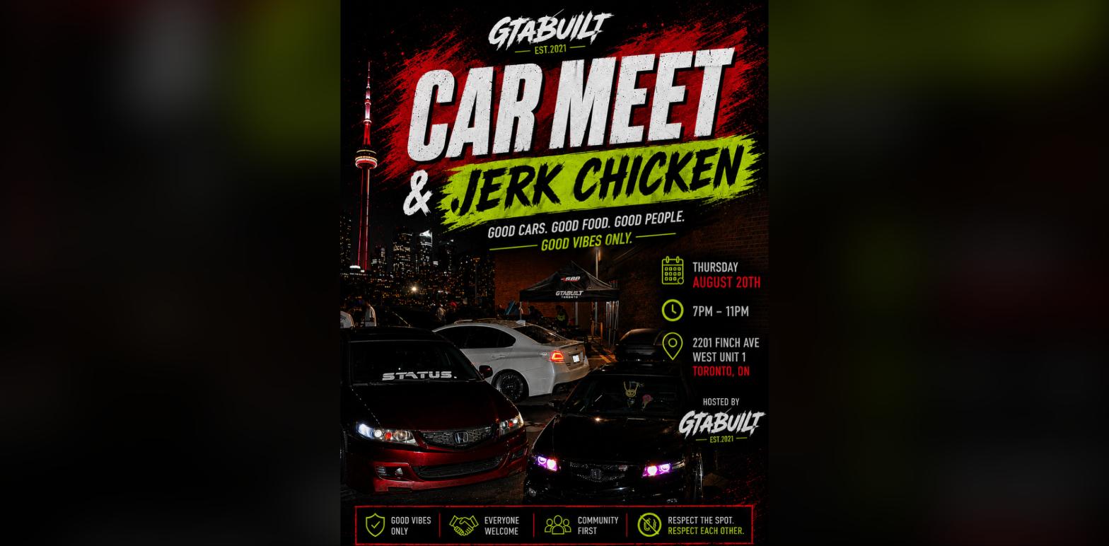 Car Meet and Jerk Chicken flyer