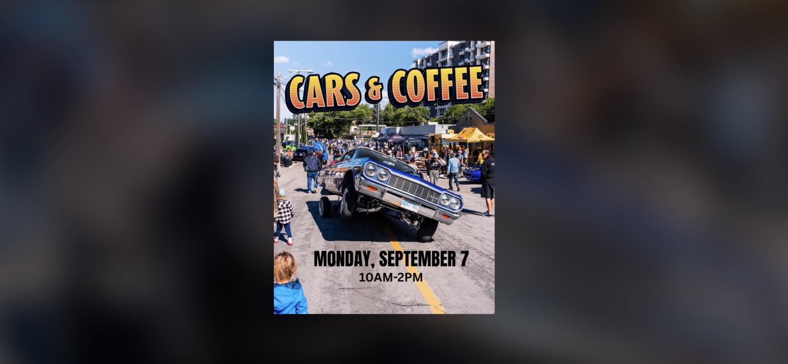 Cars and Coffee at Cheese Boutique flyer