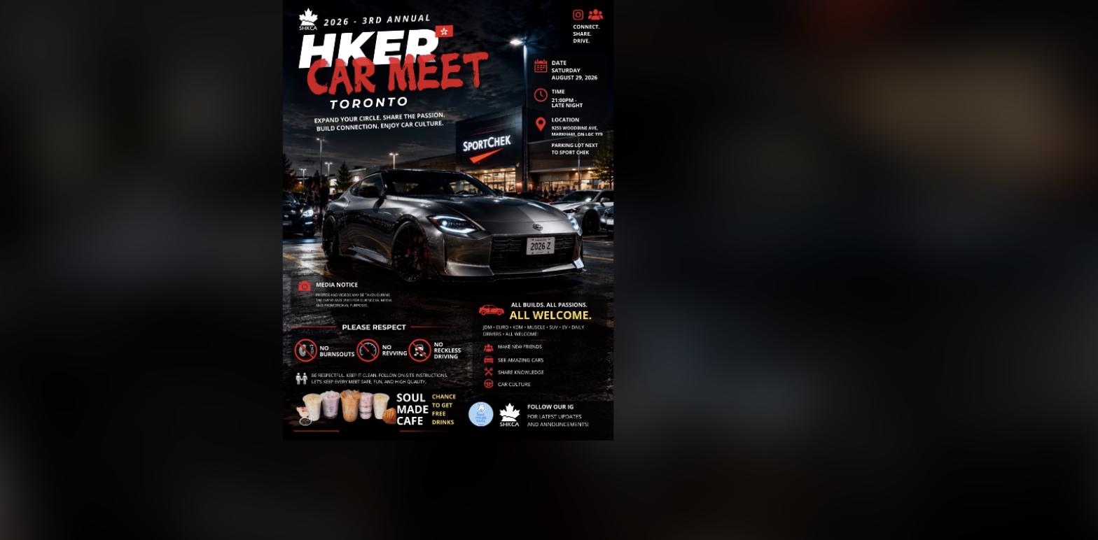 2026 HKER Car Meet - Toronto flyer