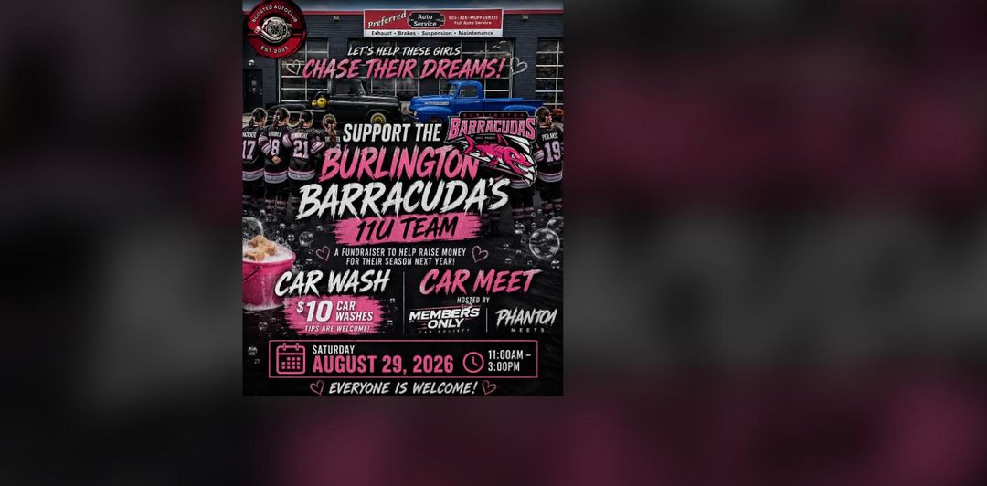 Car Wash Fundraiser & Car Meet - Burlington Barracudas 11U