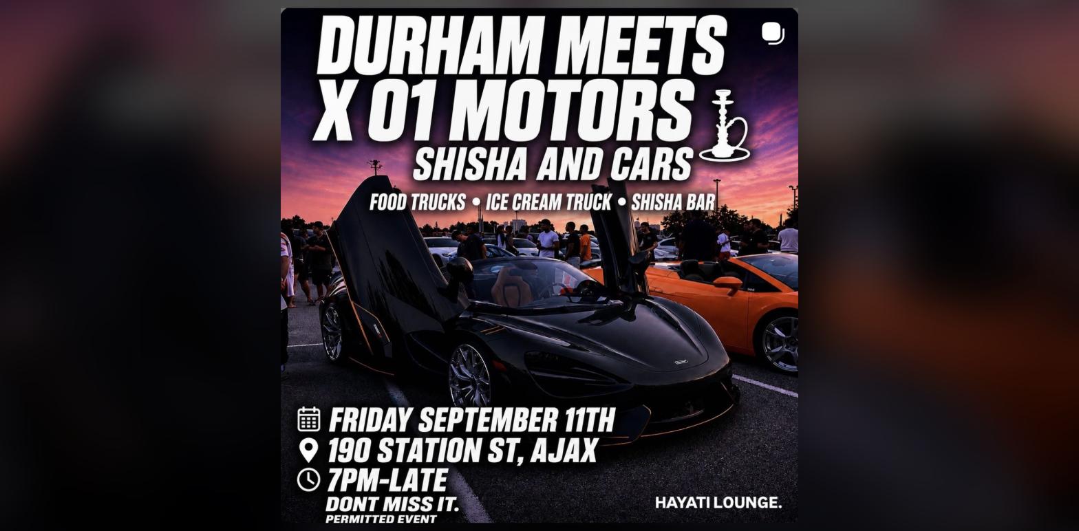 Durham Meets x 01 Motors - Shisha and Cars flyer