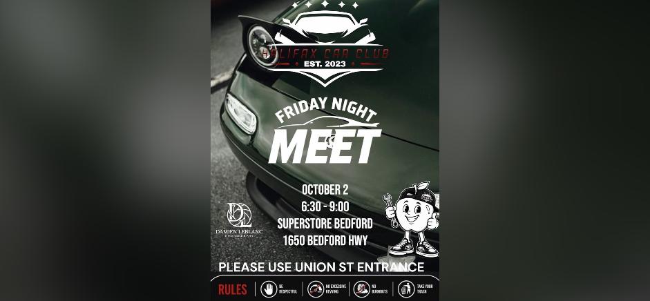 Halifax Car Club - Friday Night Meet flyer