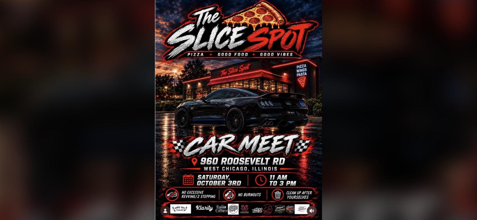 The Slice Spot Car Meet flyer