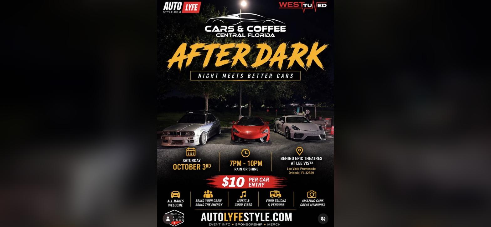 Cars & Coffee Central Florida - After Dark flyer