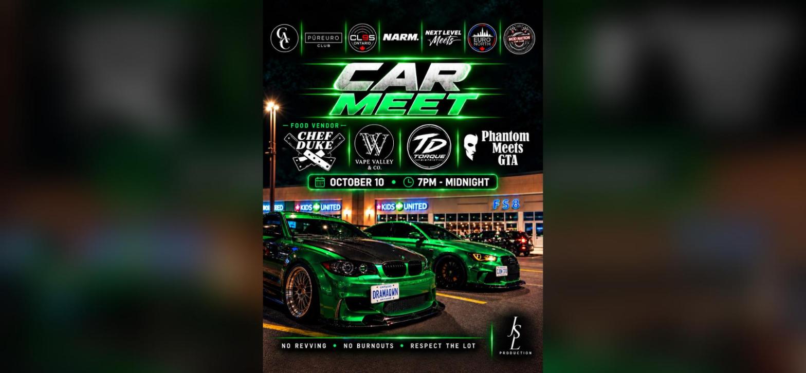 Torque District x Phantom Meets GTA - Car Meet flyer