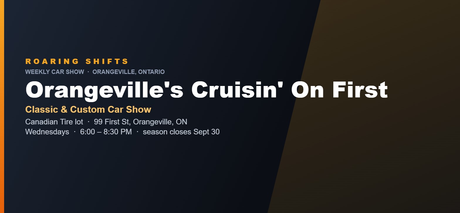 Orangeville's Cruisin' On First flyer