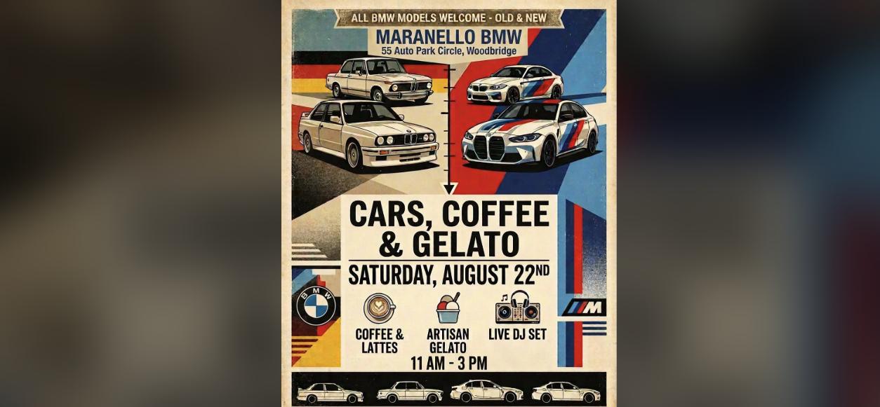 Cars, Coffee & Gelato - Maranello BMW flyer