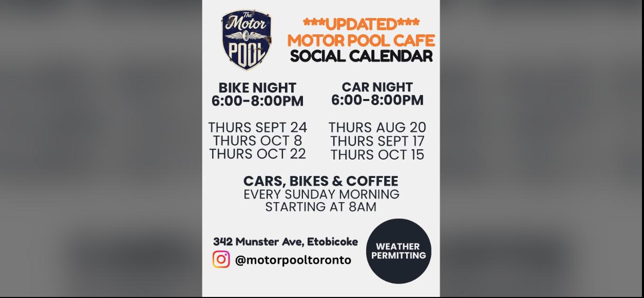 Motorpool Bike Night flyer