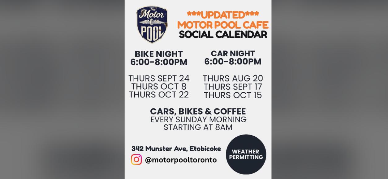 Motorpool Bike Night flyer