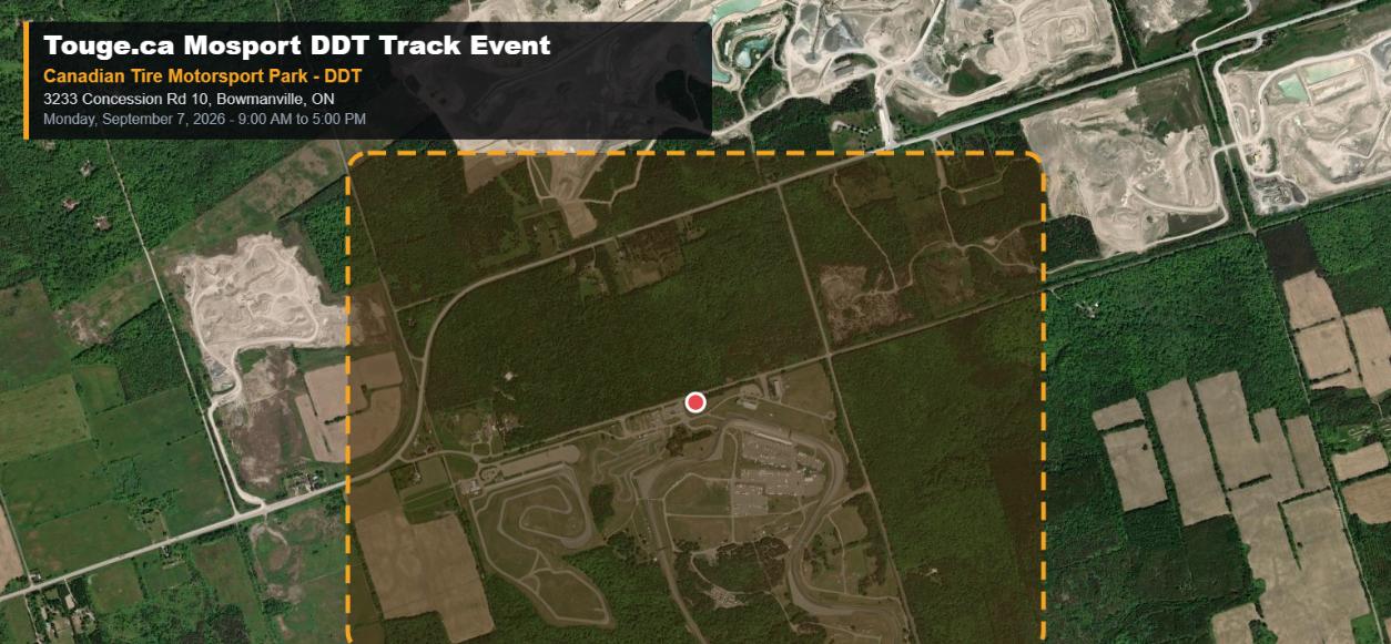 Touge.ca Mosport DDT Track Event - #13 flyer