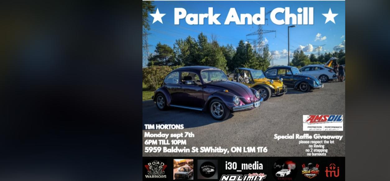 Park And Chill - Tim Hortons Cars and Coffee flyer