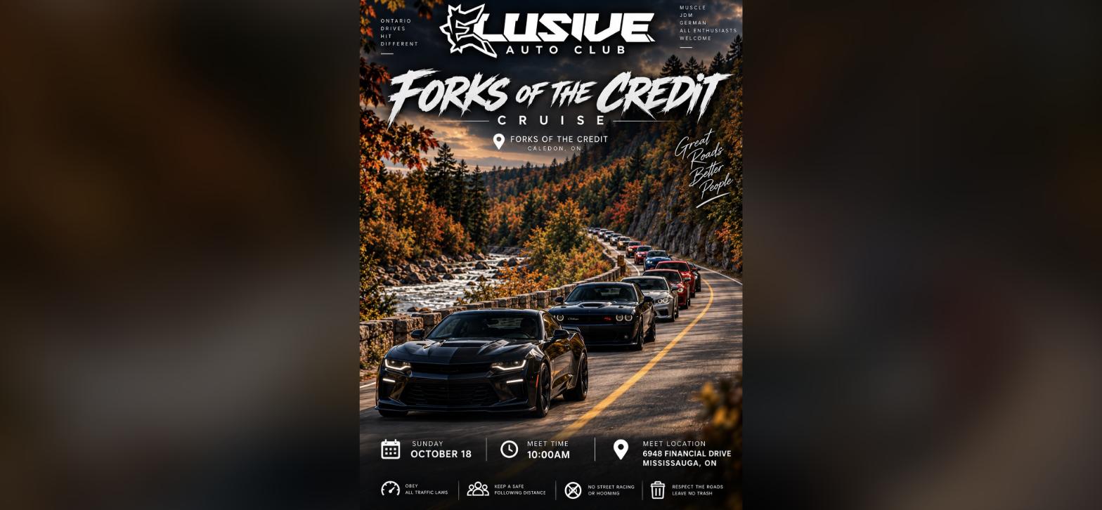 Forks of the Credit Cruise - Elusive Auto Club flyer