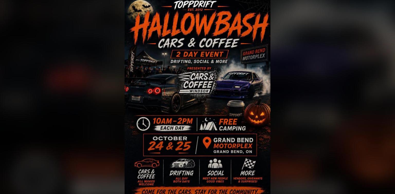 TOPP Drift Hallowbash Cars & Coffee flyer