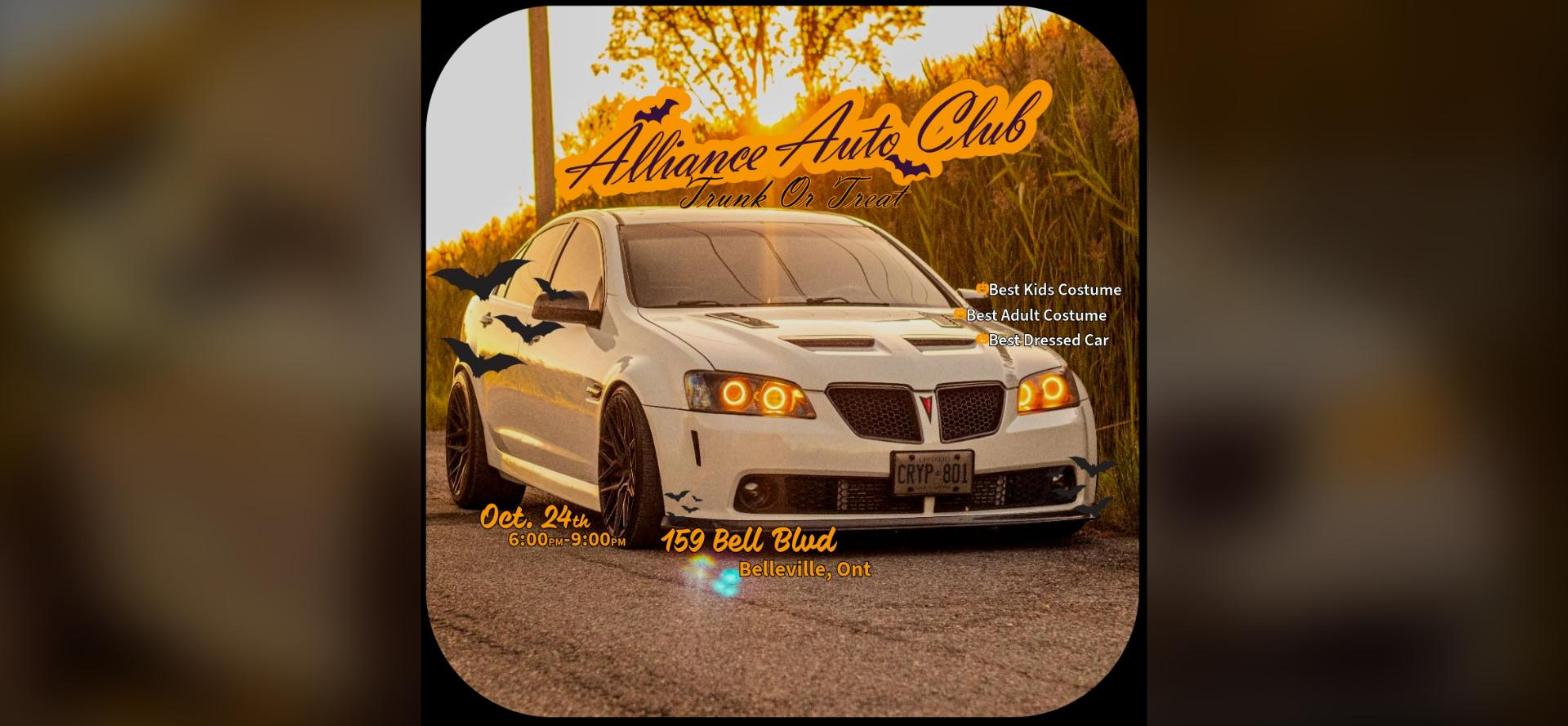 Alliance Auto Club - Trunk or Treat Season Closer flyer