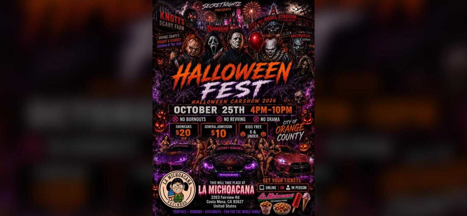 Secret Nightz - Halloween Fest Carshow flyer