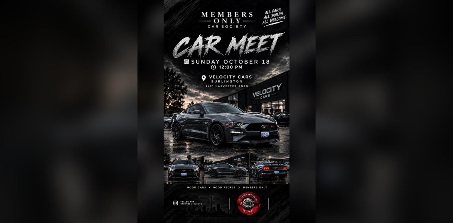 Members Only Car Society x Boosted Autoclub - Car Meet flyer