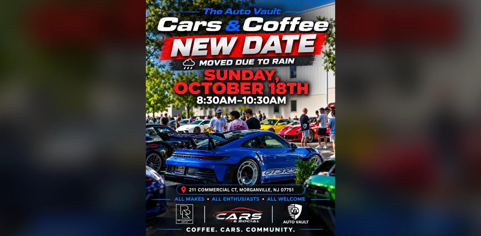 The Auto Vault Cars & Coffee - October flyer