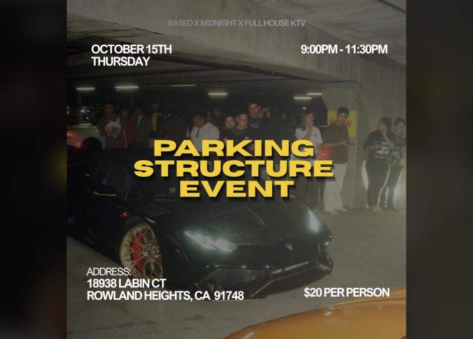 BASED x Midnight x Full House KTV - Parking Structure Event flyer