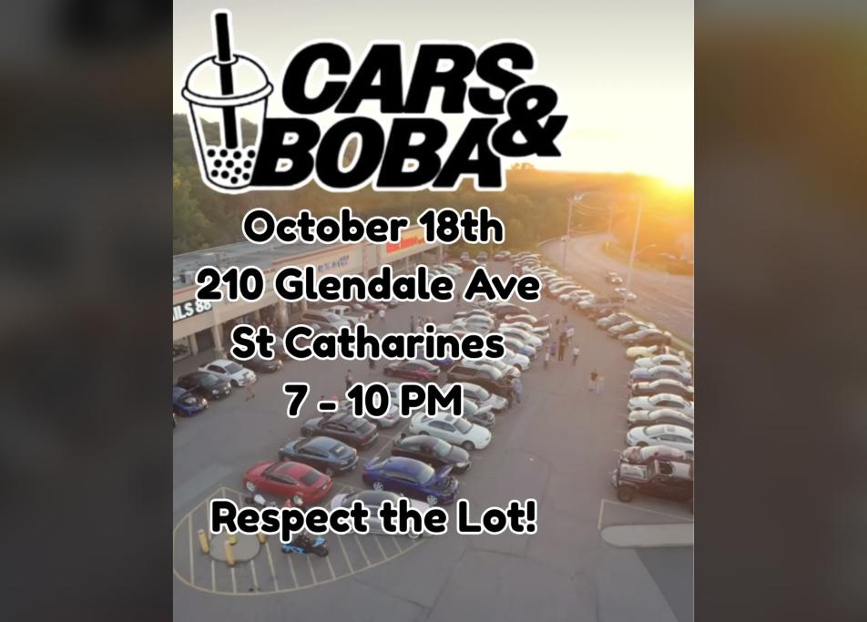 Cars & Boba Niagara - October Meet flyer