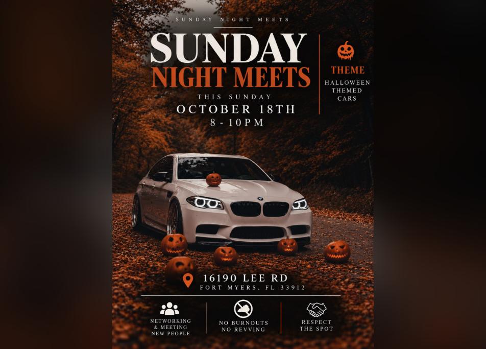 Sunday Night Meets - Halloween Theme flyer