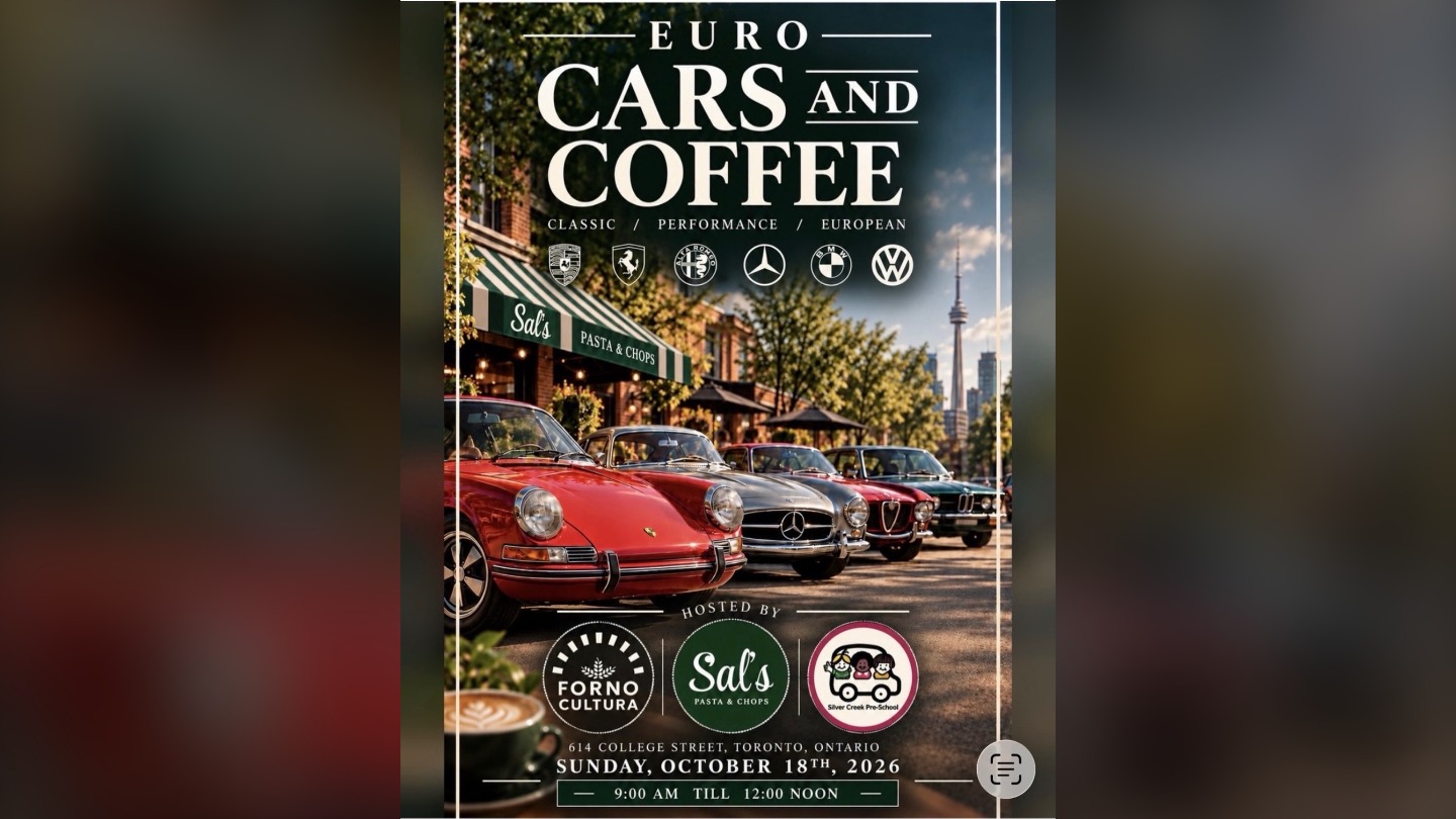 Euro Cars & Coffee - Sal's Pasta & Chops flyer