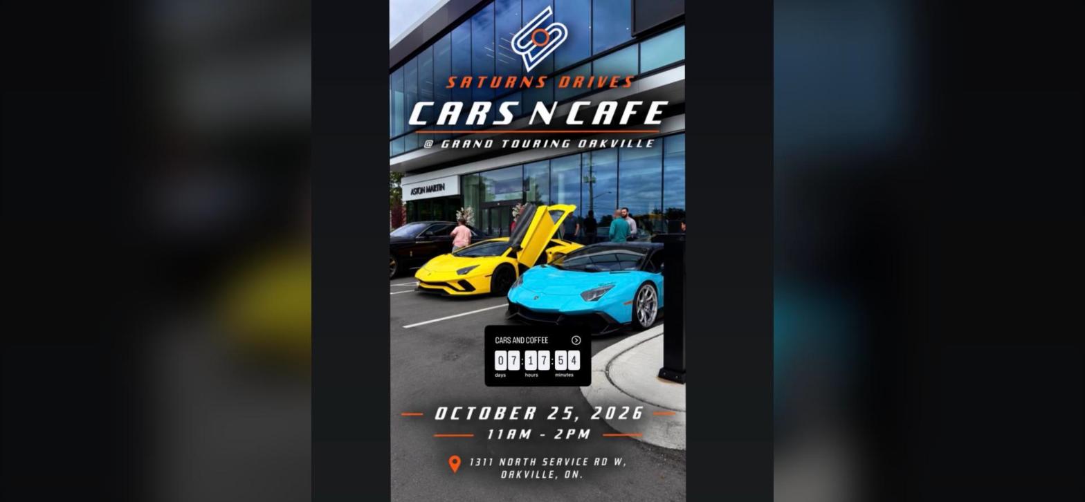 Saturns Drives - Cars N Cafe at Grand Touring Oakville flyer