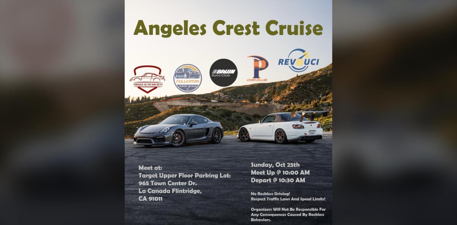 Trojan Auto Society - Angeles Crest Cruise to Newcomb's Ranch flyer