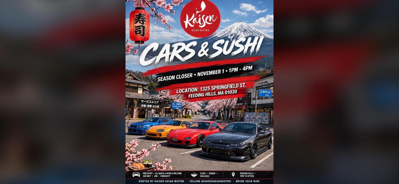 Kaisen Asian Bistro - Cars & Sushi Season Closer flyer