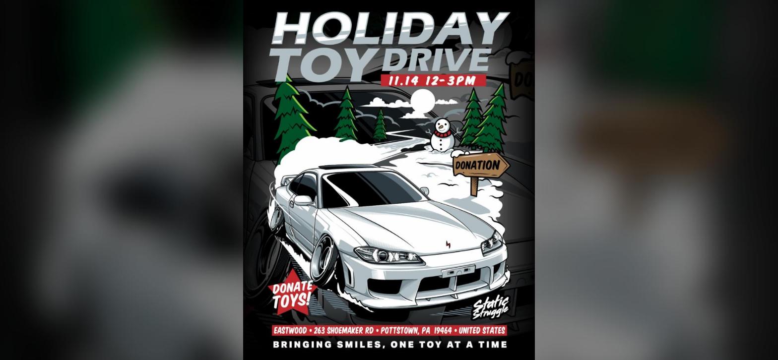 Static Struggle x Eastwood - Holiday Toy Drive Car Meet flyer