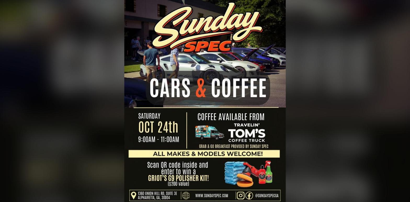 Sunday Spec - Cars & Coffee flyer