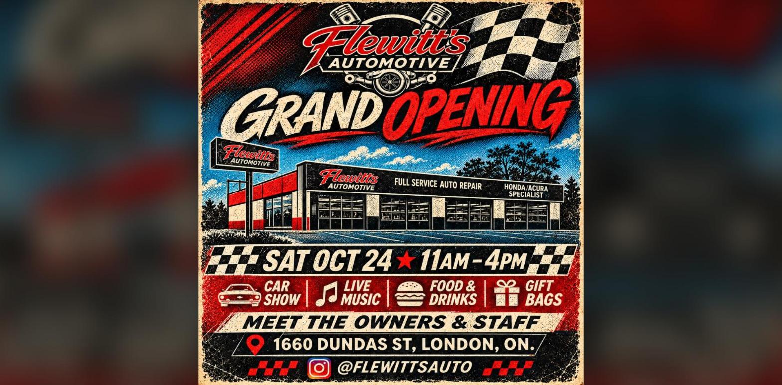 Flewitt's Automotive - Grand Opening flyer