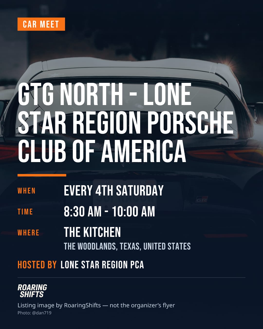 GTG North - Lone Star Region Porsche Club of America flyer