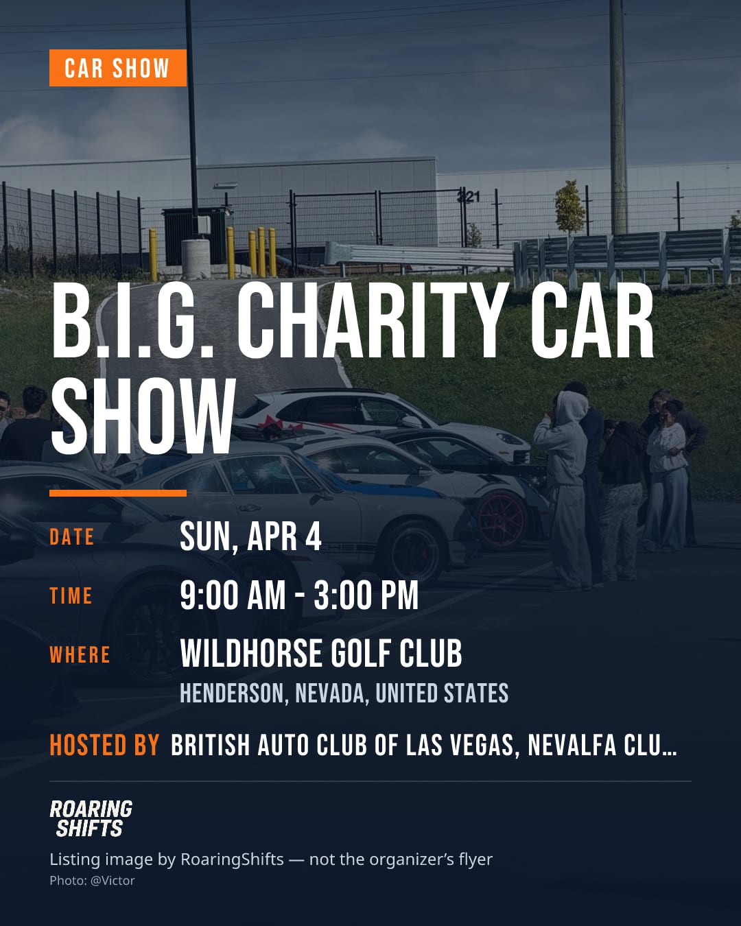 B.I.G. Charity Car Show flyer