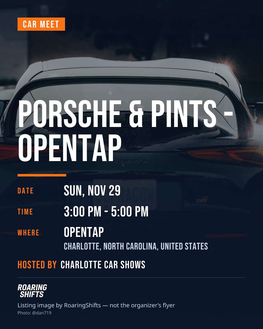 Porsche & Pints – OpenTap flyer