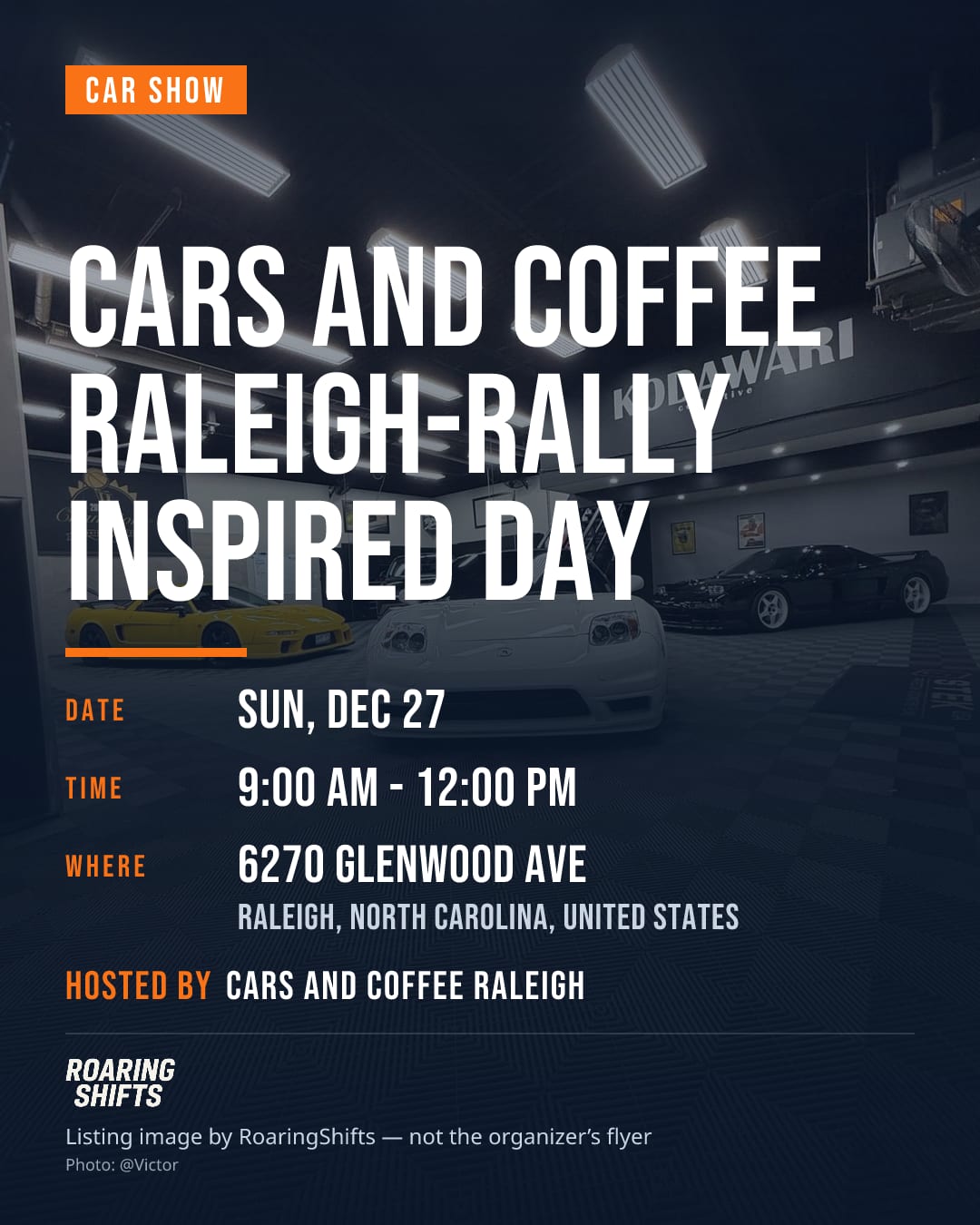 Cars and Coffee Raleigh-Rally Inspired Day flyer