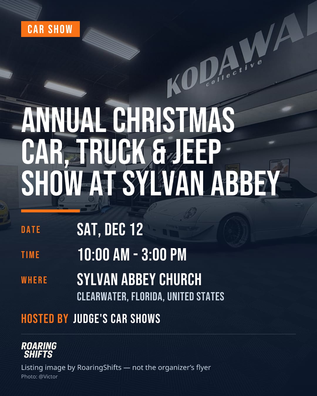 Annual Christmas Car, Truck & Jeep Show at Sylvan Abbey flyer