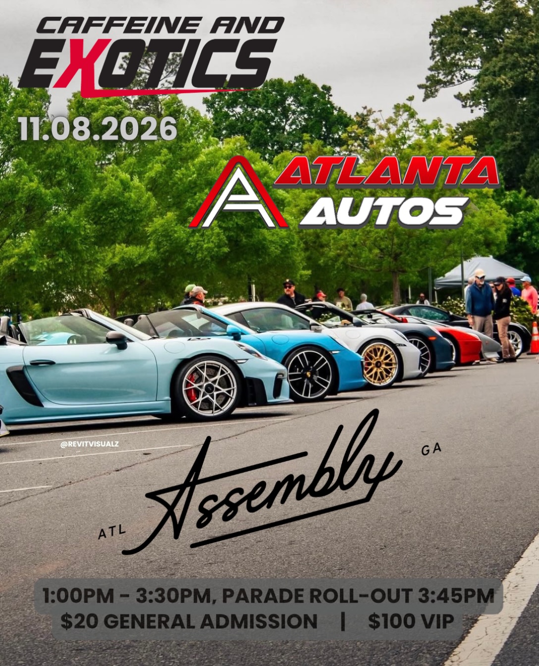 Caffeine & Exotics flyer