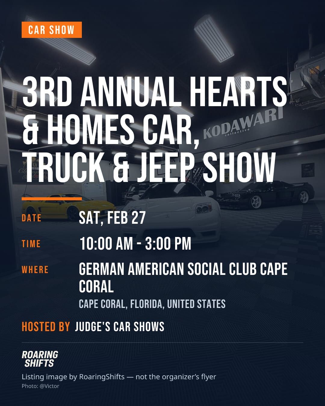 3rd Annual Hearts & Homes Car, Truck & Jeep Show