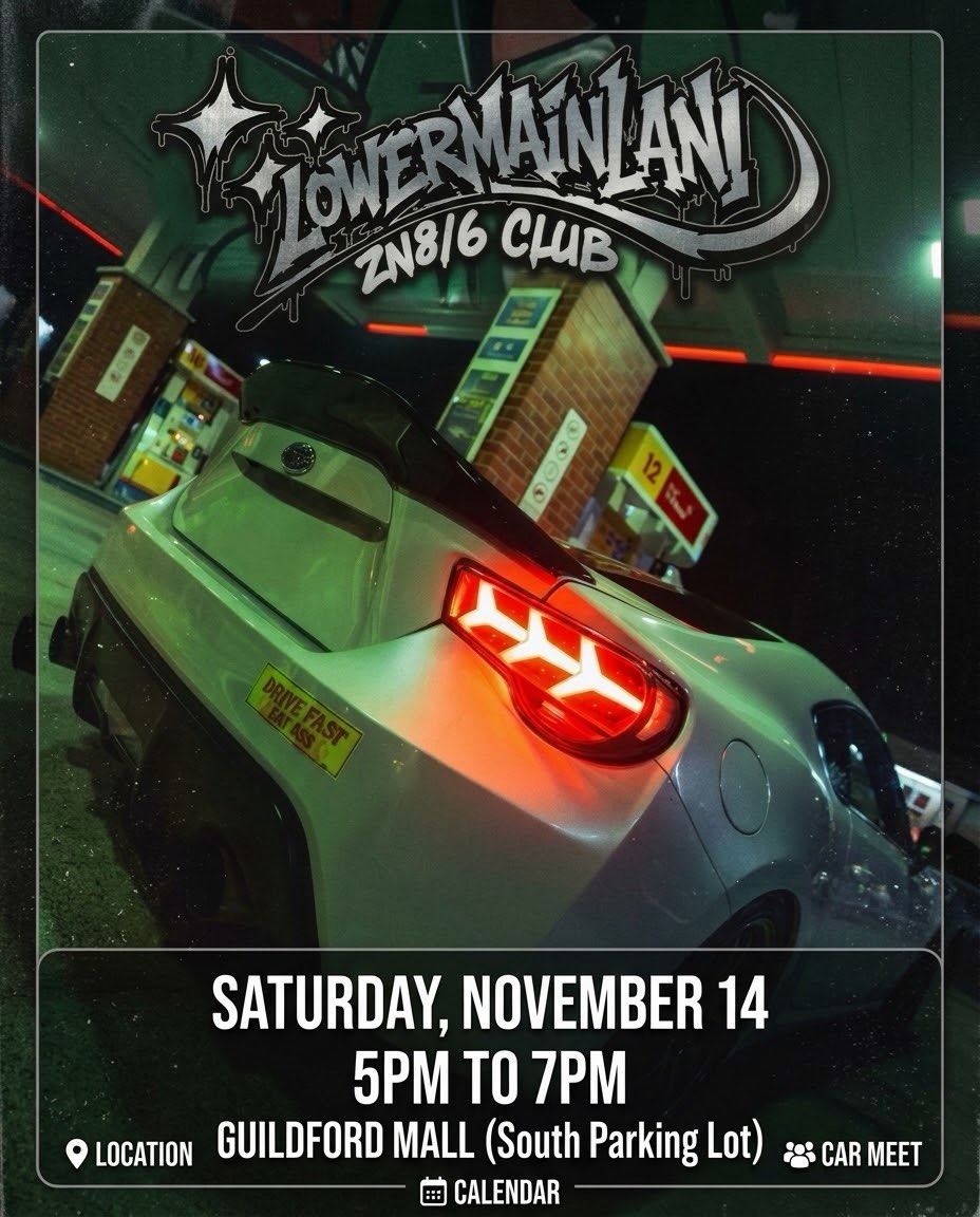 LowerMainland ZN8/6 Club Car Meet - Guildford Mall flyer