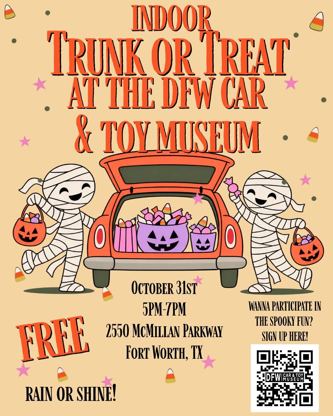 Indoor Trunk or Treat at the DFW Car & Toy Museum