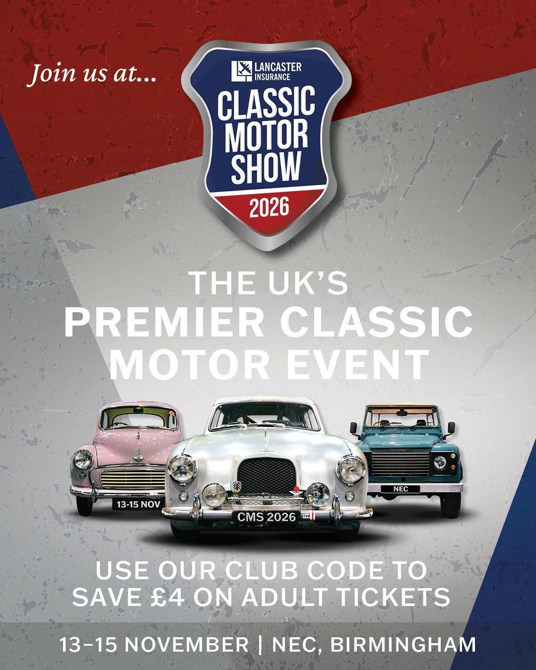 Lancaster Insurance Classic Motor Show 2026