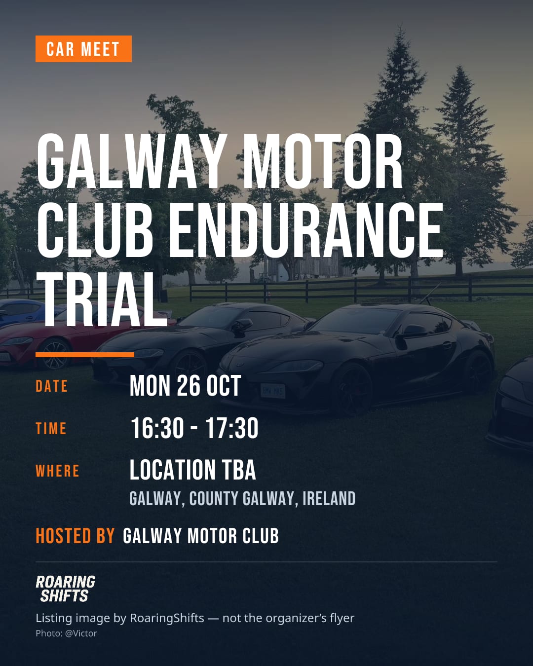 Galway Motor Club Endurance Trial flyer