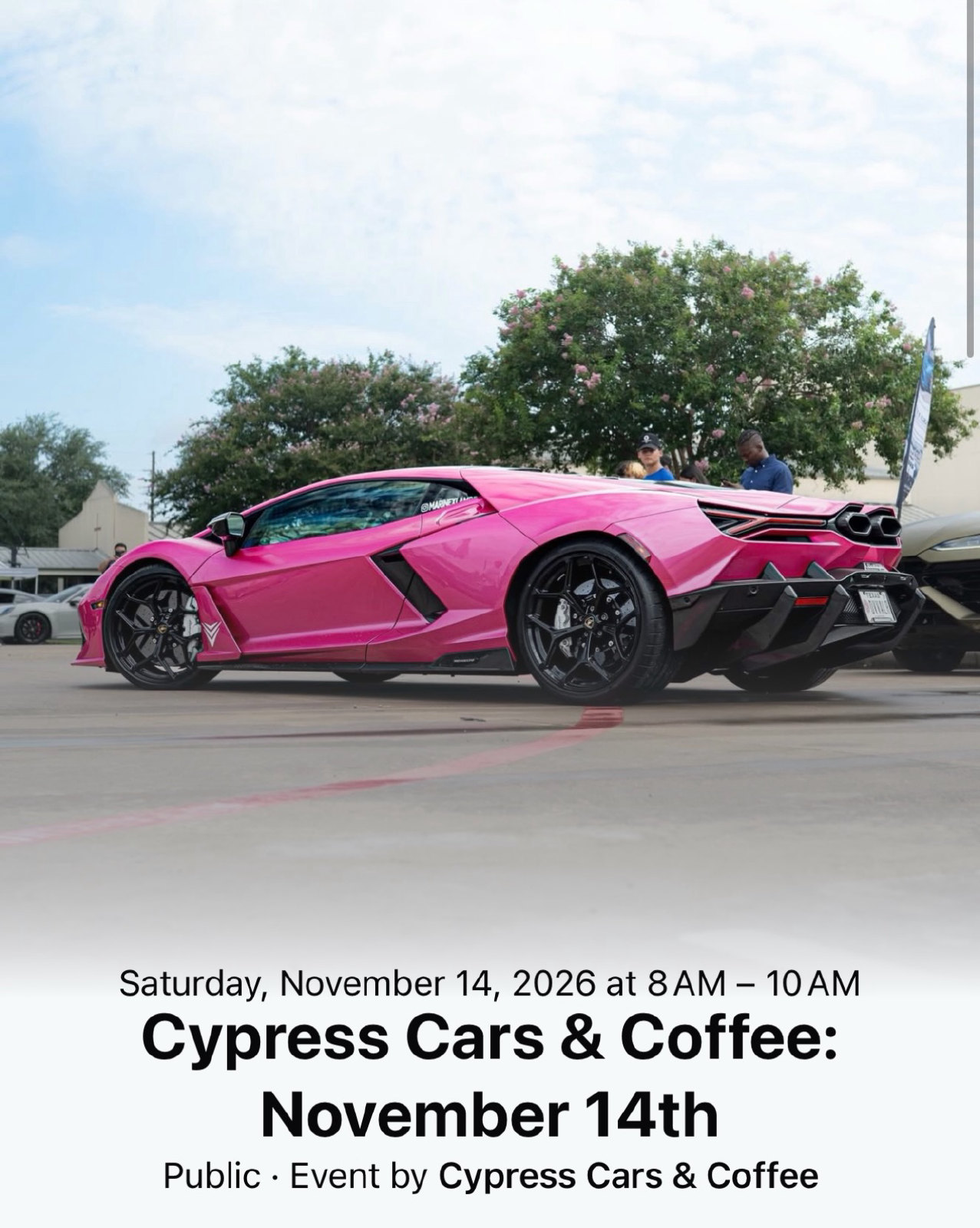 Cypress Cars & Coffee: November 14th flyer