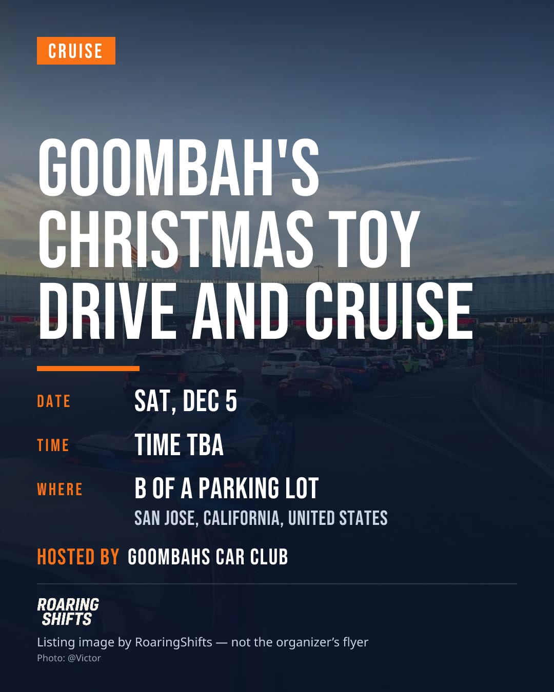 Goombah's Christmas Toy Drive and Cruise flyer
