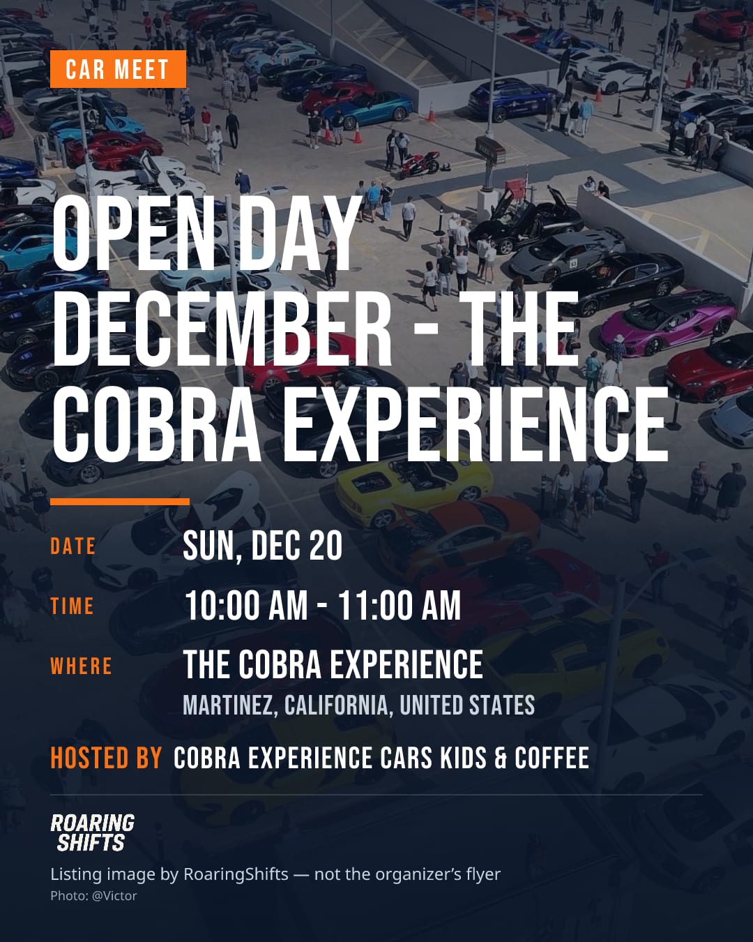 Open Day December - The Cobra Experience flyer