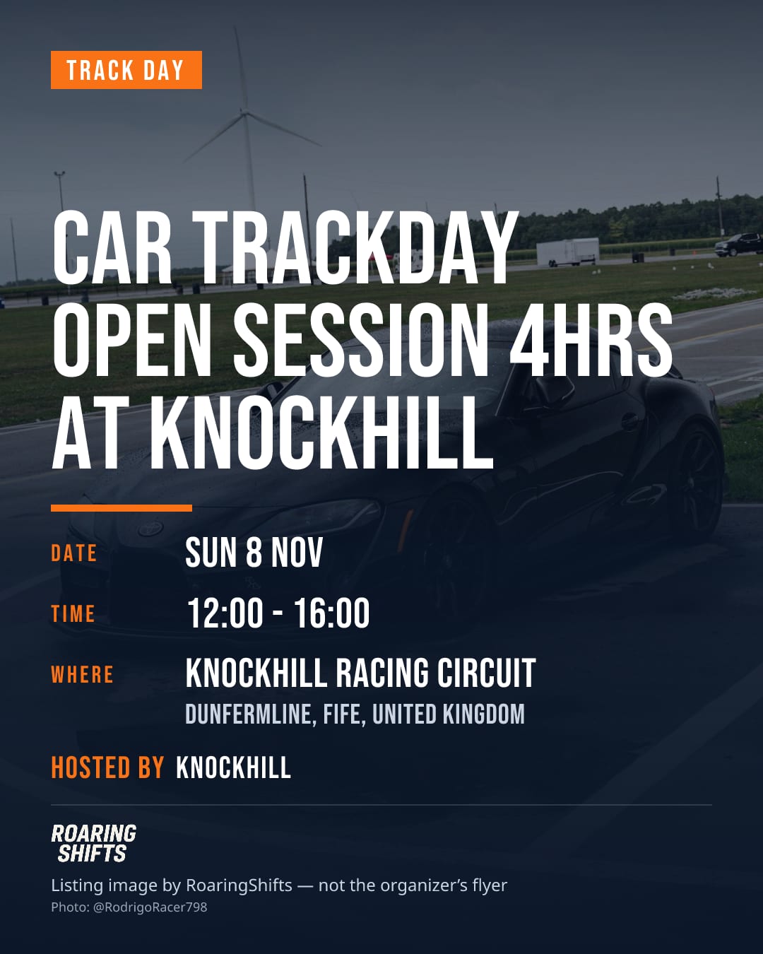 Car Trackday Open Session 4hrs at Knockhill flyer