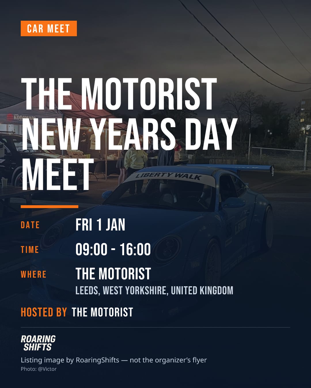The Motorist New Years Day Meet flyer