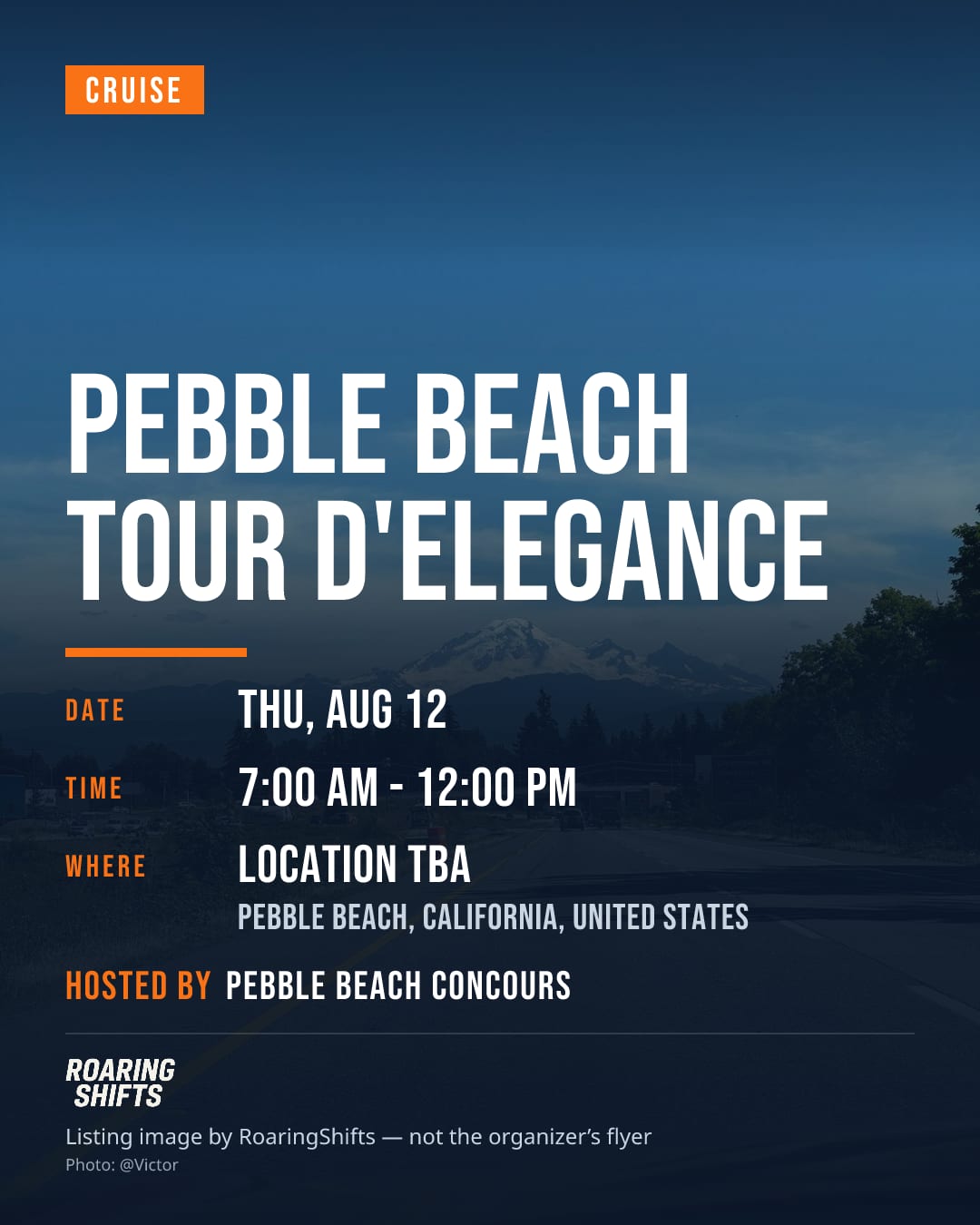 Pebble Beach Tour d’Elegance flyer
