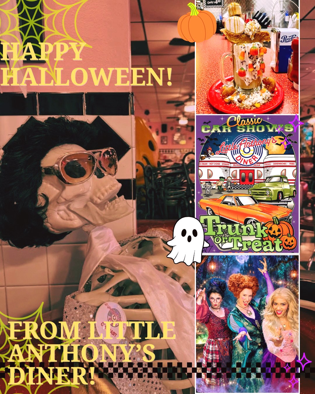 Little Anthony's Diner Trunk or Treat & Car Show flyer