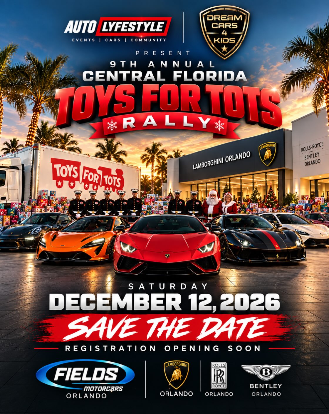 9th Annual Central Florida Toys for Tots Rally flyer